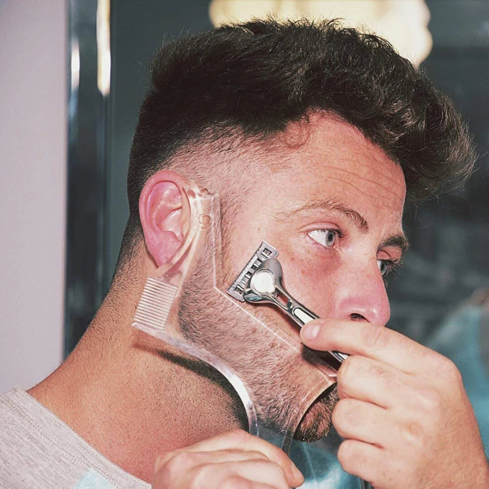Beard Shaping Tool for Men - Styling Template & Comb