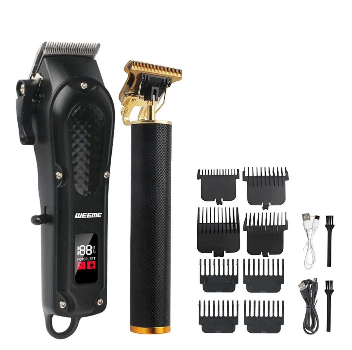 Hair Clipper & Nose Trimmer Kit for Men - Rechargeable