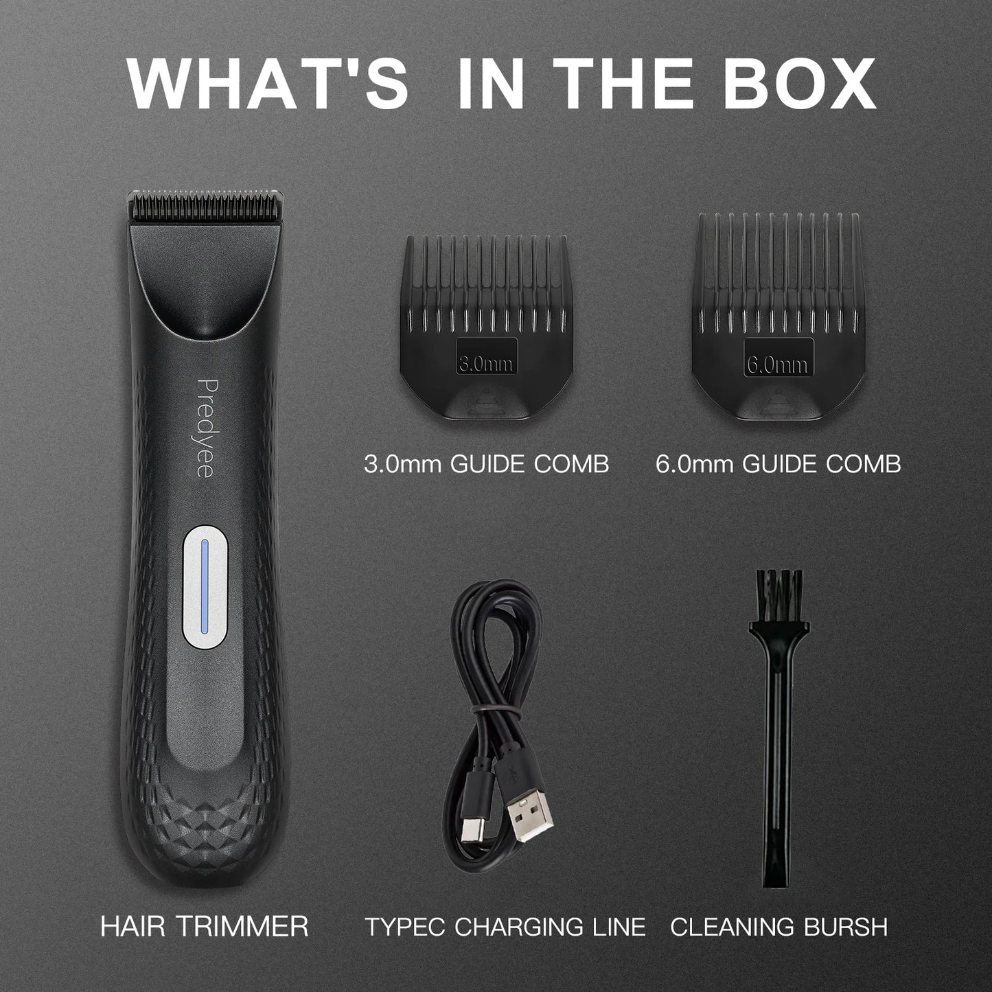 Body Hair Trimmer for Men - Waterproof Groin & Body Groomer