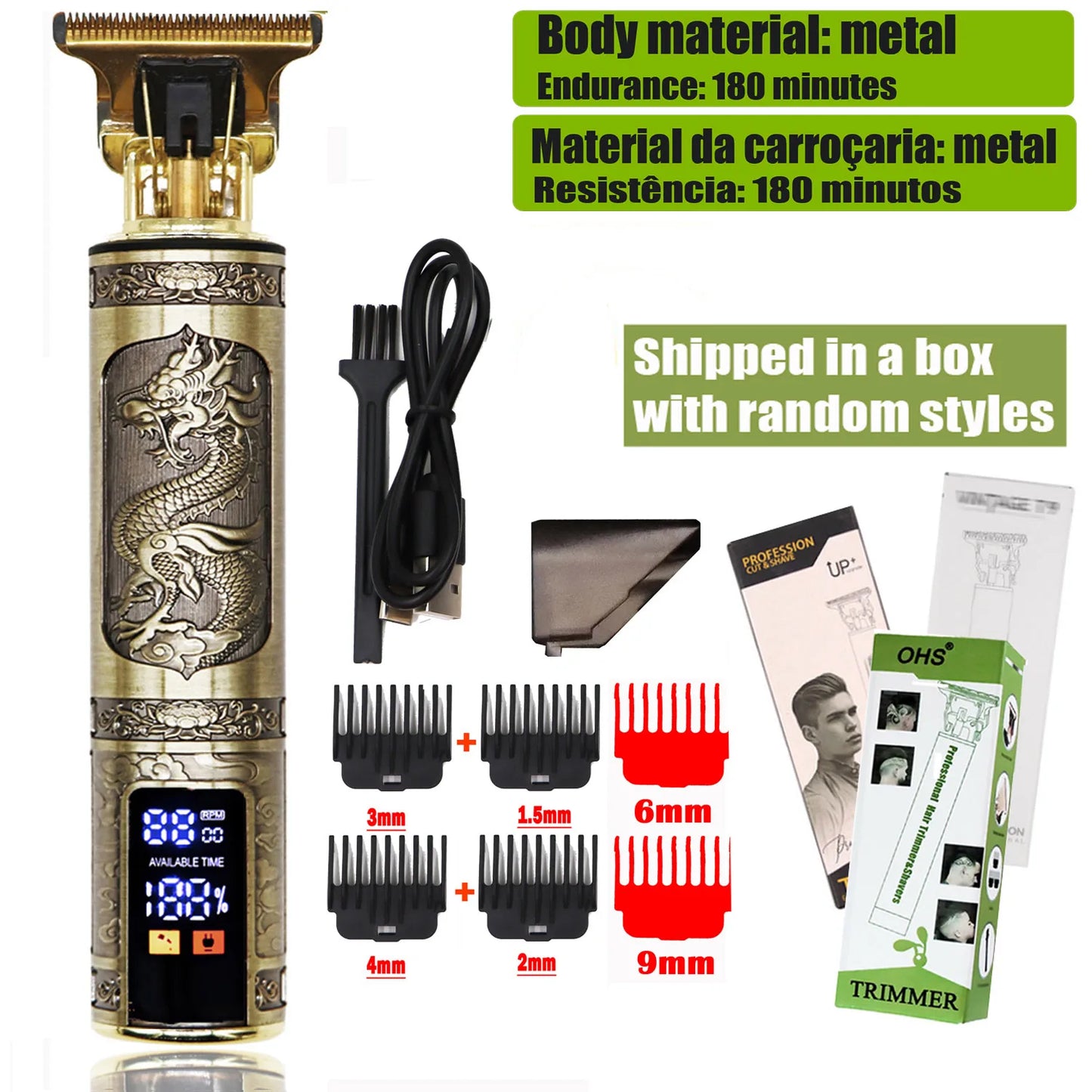 Cordless Hair Clipper for Men - Beard & Head Trimmer