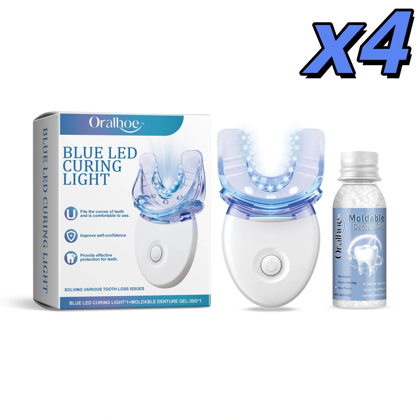 Teeth Whitening Kit - Portable LED Light Treatment