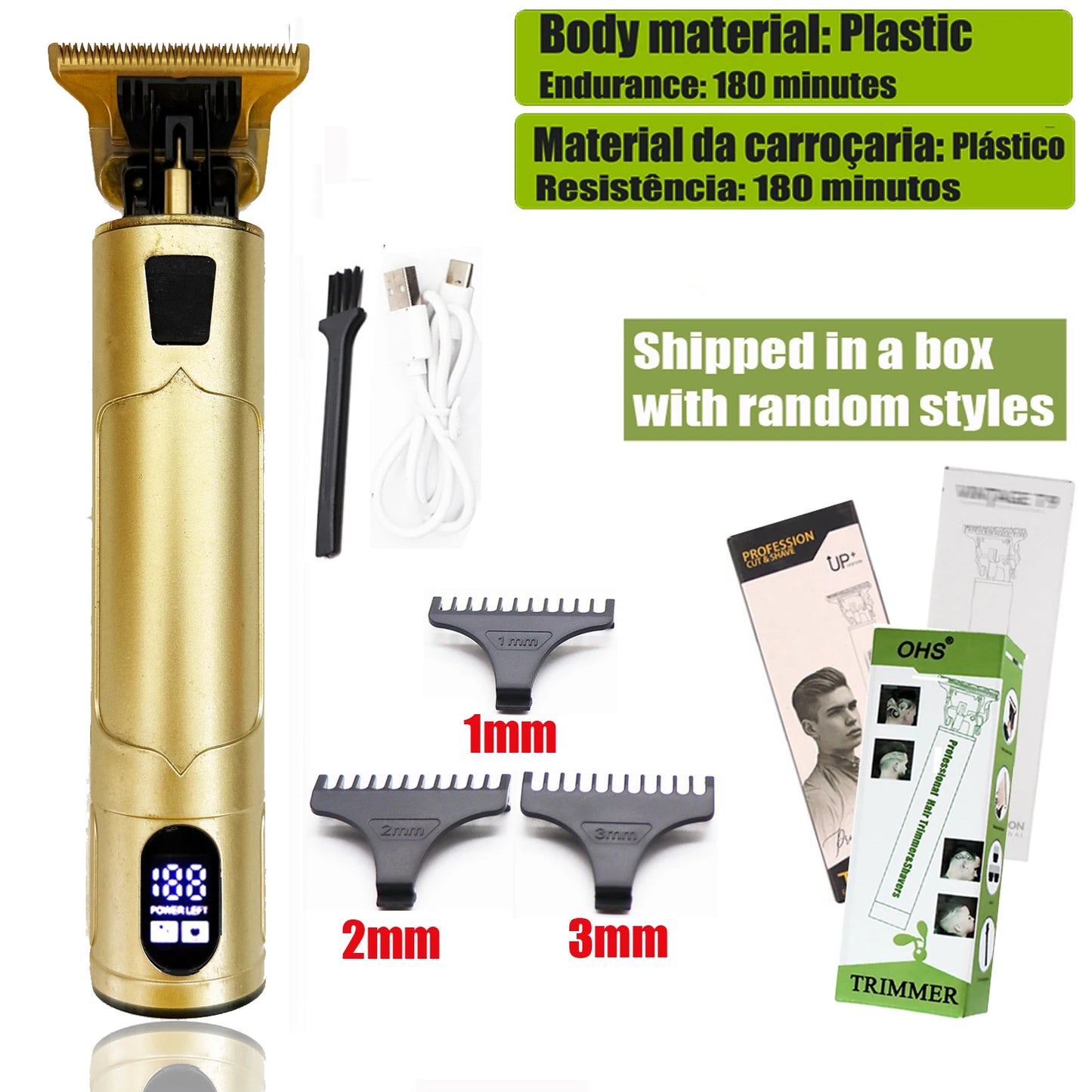 Cordless Hair Clipper for Men - Beard & Head Trimmer