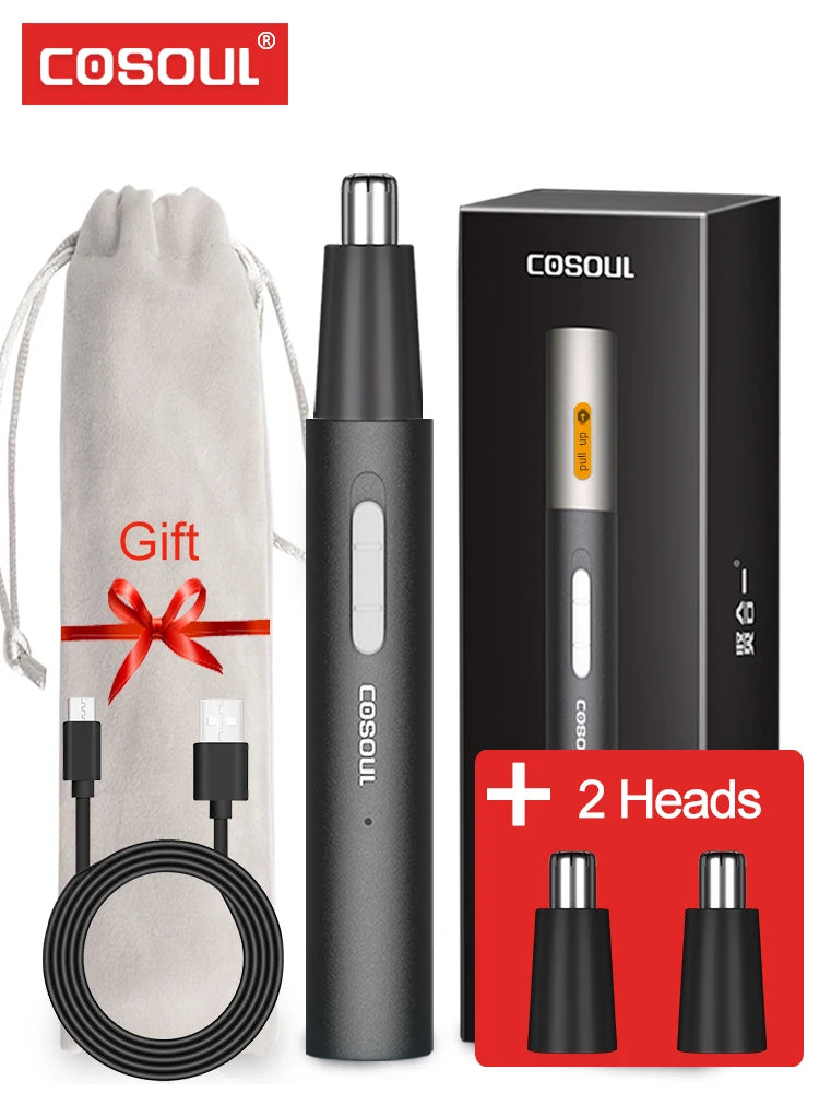 Nose & Ear Hair Trimmer for Men - Rechargeable & Waterproof