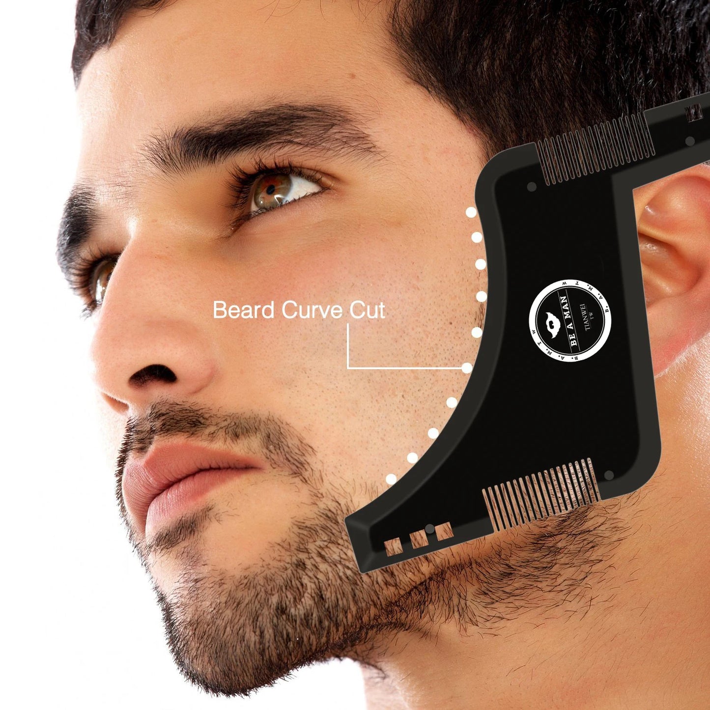 Beard Shaping Tool for Men - Styling Template & Comb