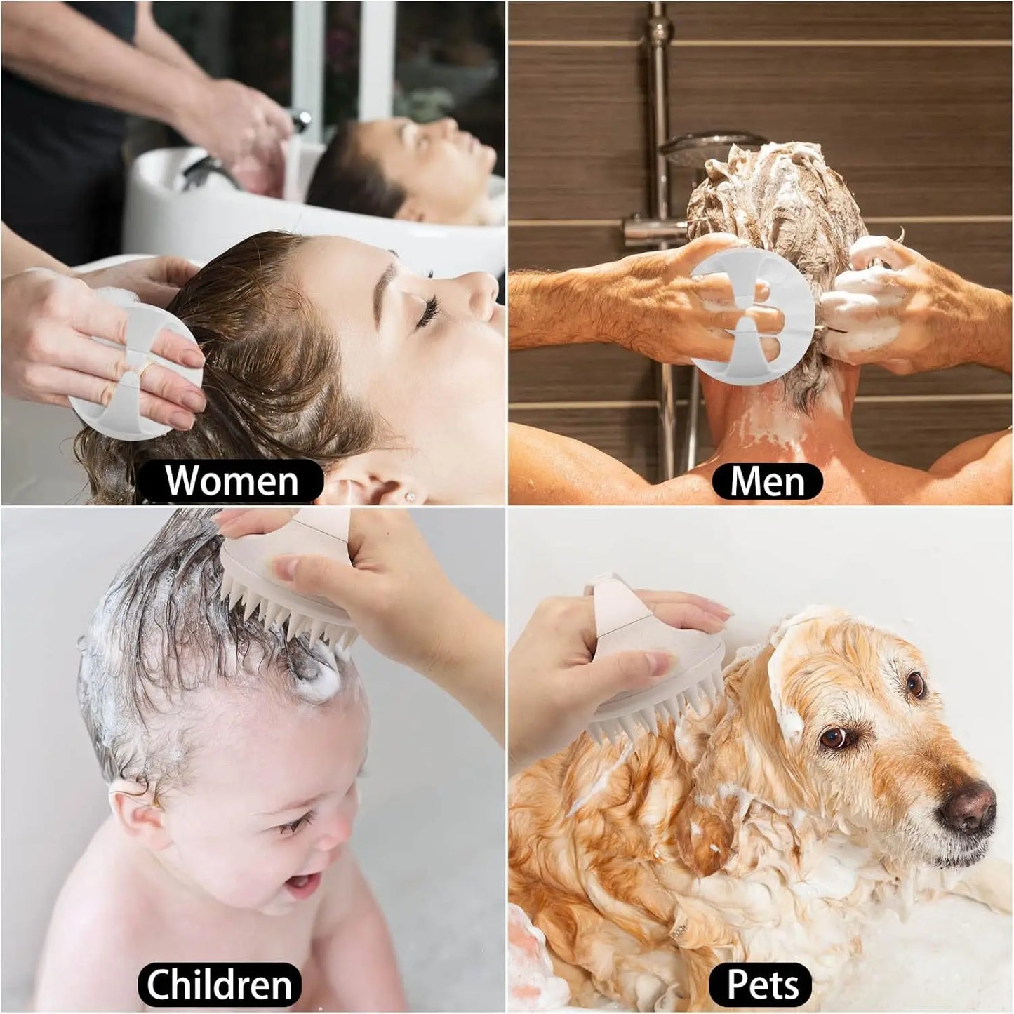 Scalp Massager Shampoo Brush - Silicone Hair Scrubber