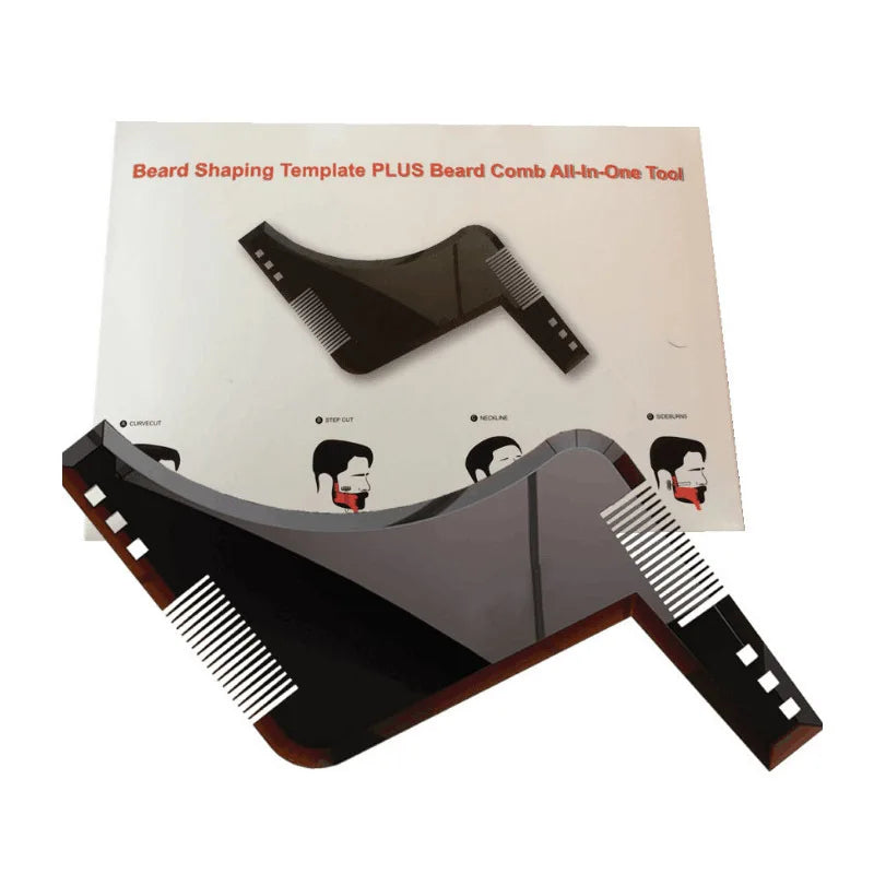 Beard Shaping Tool for Men - Styling Template & Comb