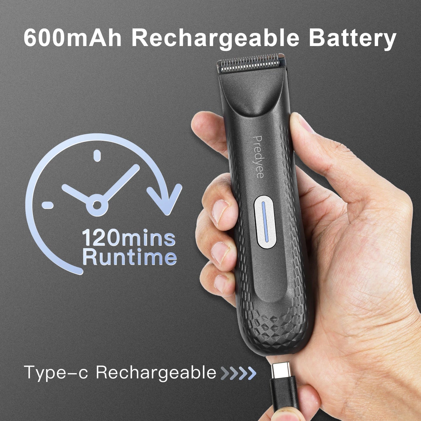 Body Hair Trimmer for Men - Waterproof Groin & Body Groomer