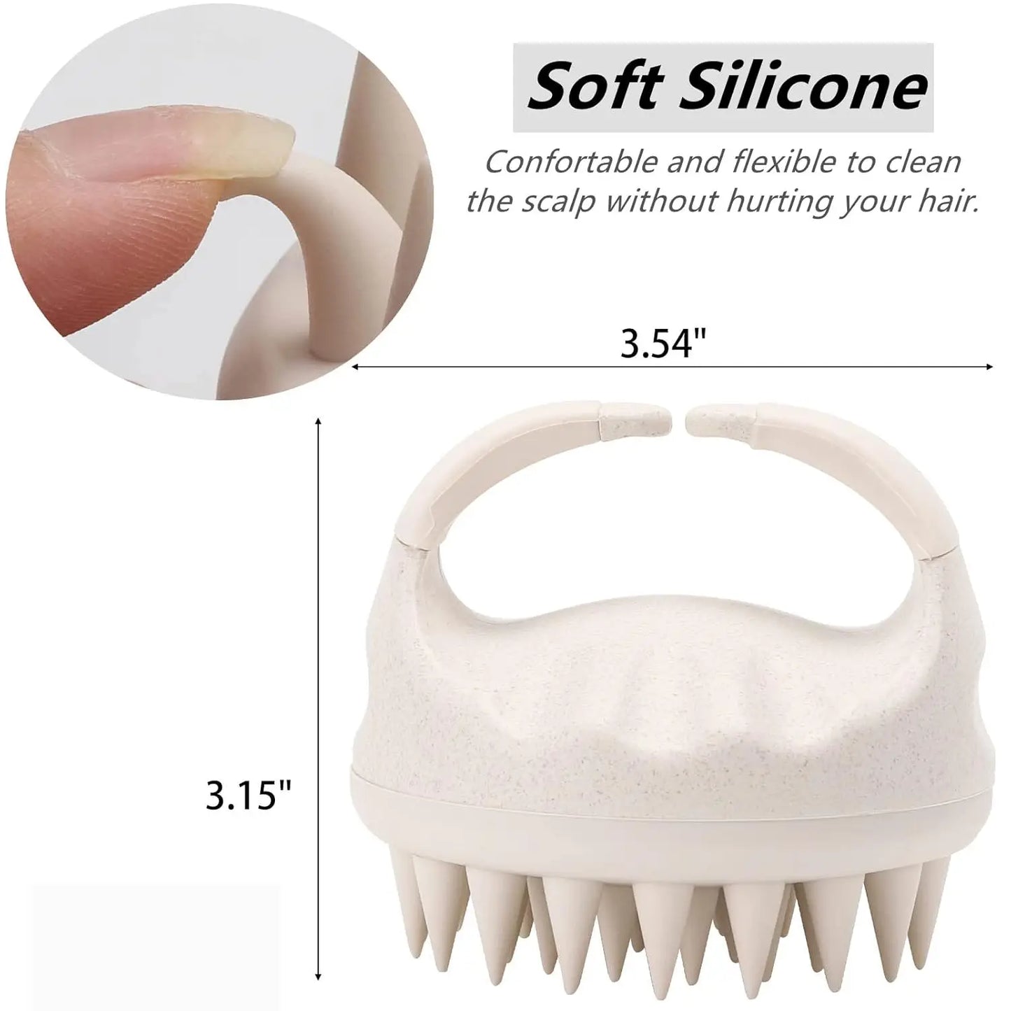 Scalp Massager Shampoo Brush - Silicone Hair Scrubber