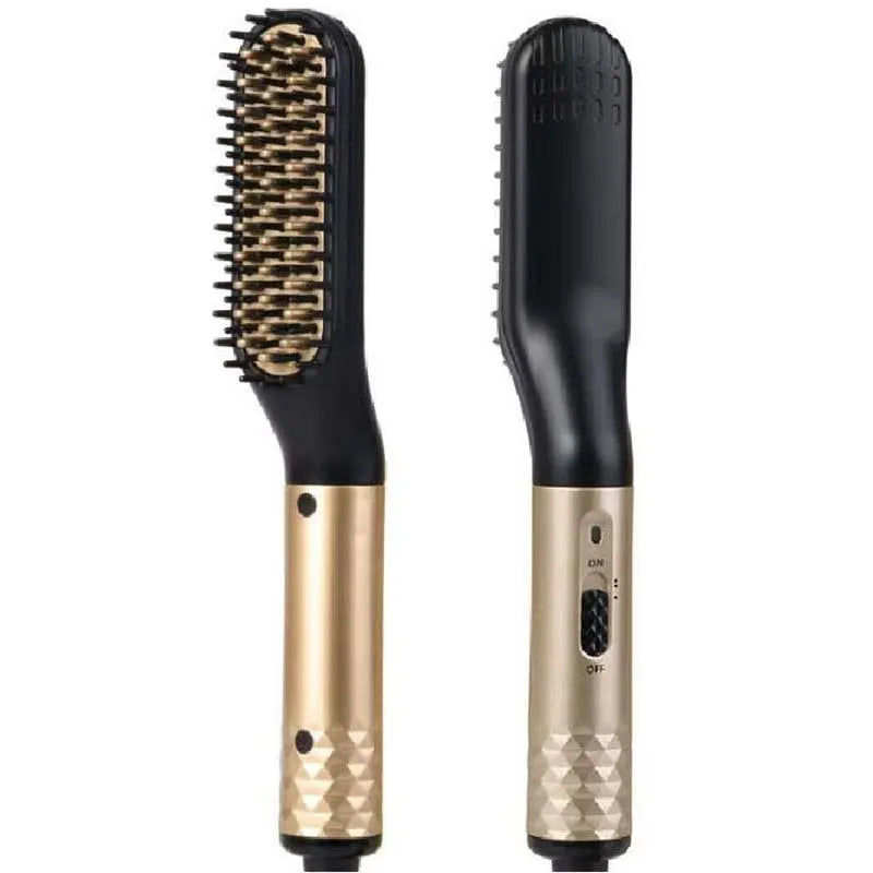Beard Straightener Comb for Men - Heated 2-in-1