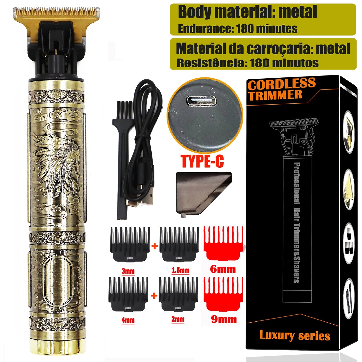 Cordless Hair Clipper for Men - Beard & Head Trimmer