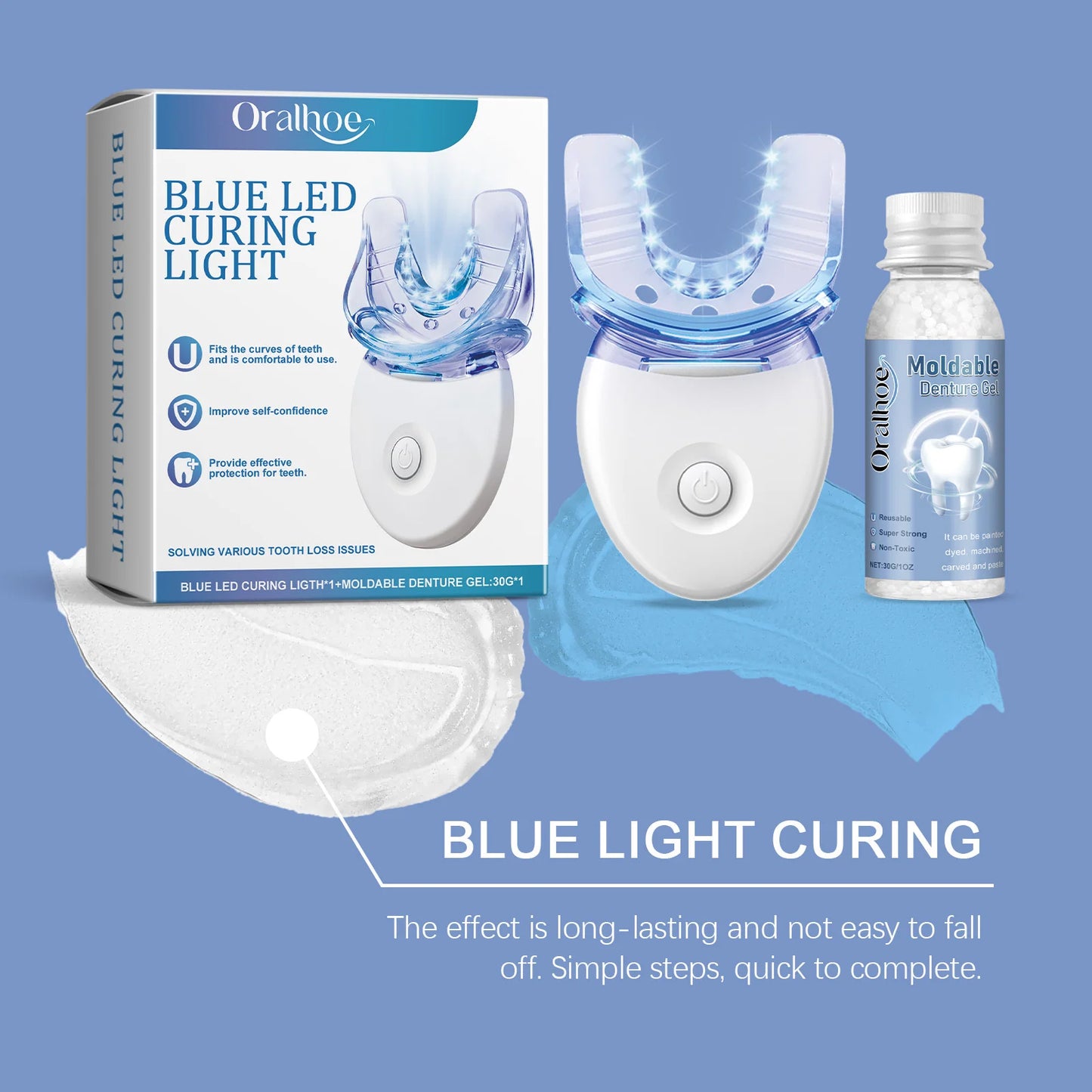 Teeth Whitening Kit - Portable LED Light Treatment
