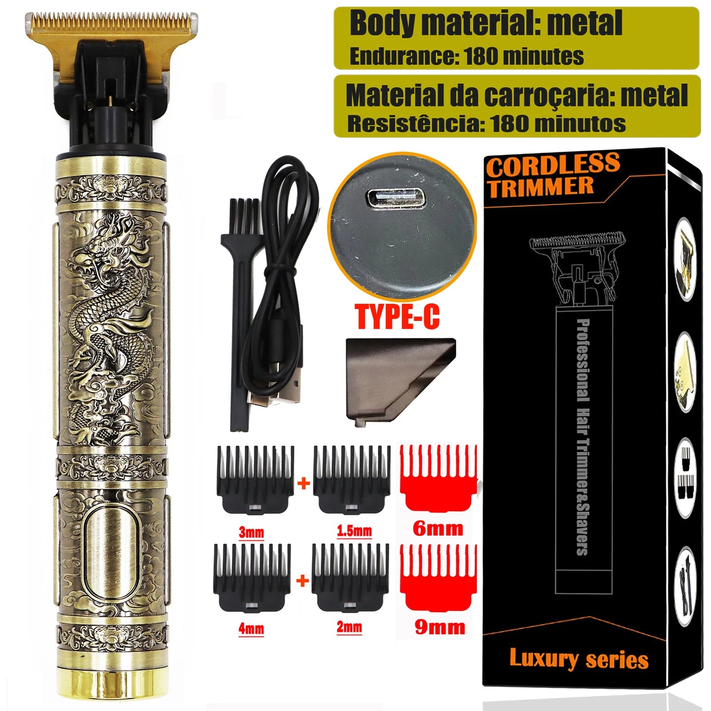 Cordless Hair Clipper for Men - Beard & Head Trimmer