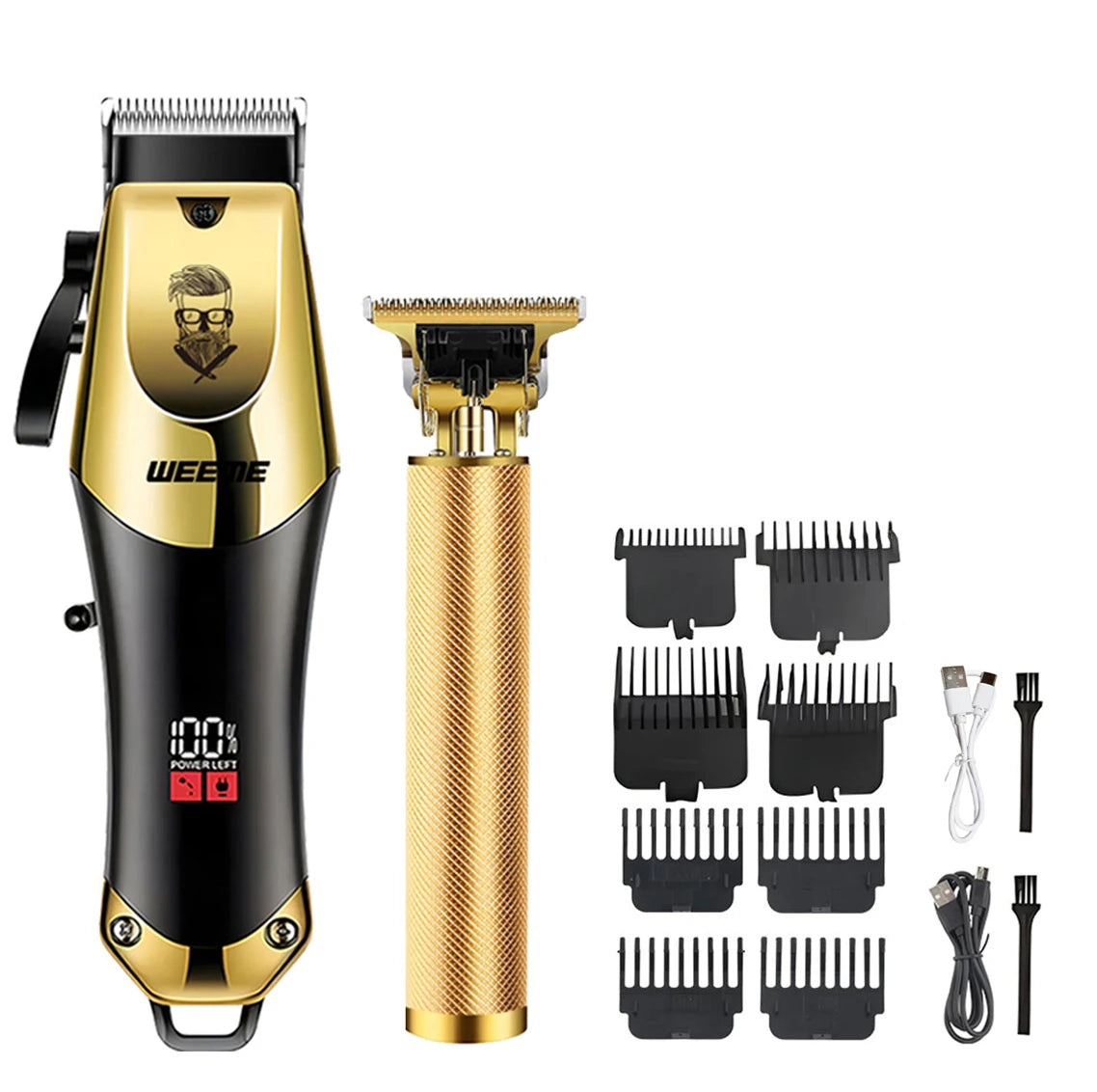 Hair Clipper & Nose Trimmer Kit for Men - Rechargeable