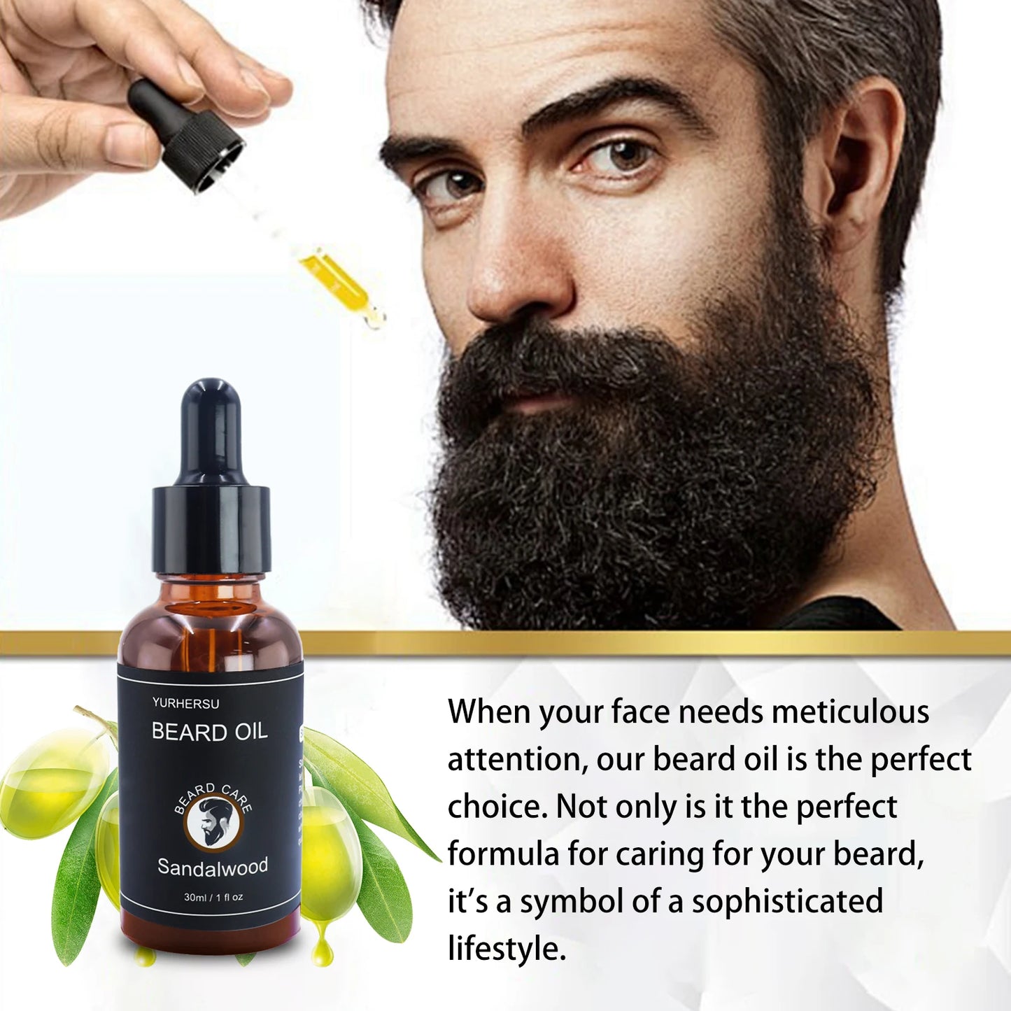 Beard Growth Oil for Men - Softening & Conditioning Serum