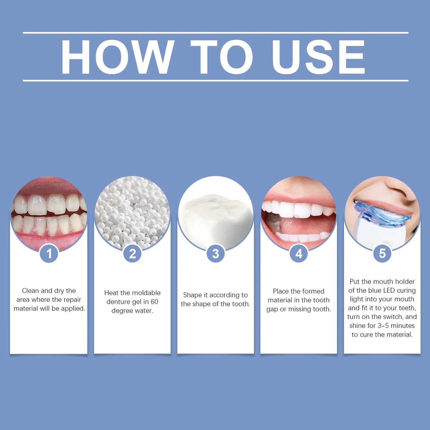 Teeth Whitening Kit - Portable LED Light Treatment