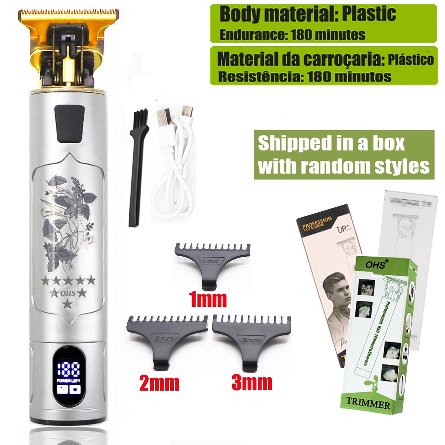 Cordless Hair Clipper for Men - Beard & Head Trimmer