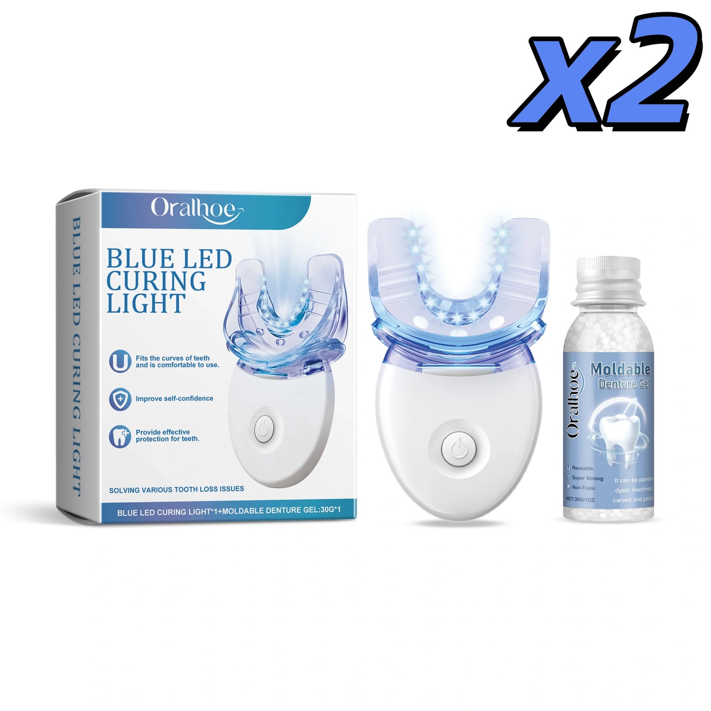 Teeth Whitening Kit - Portable LED Light Treatment