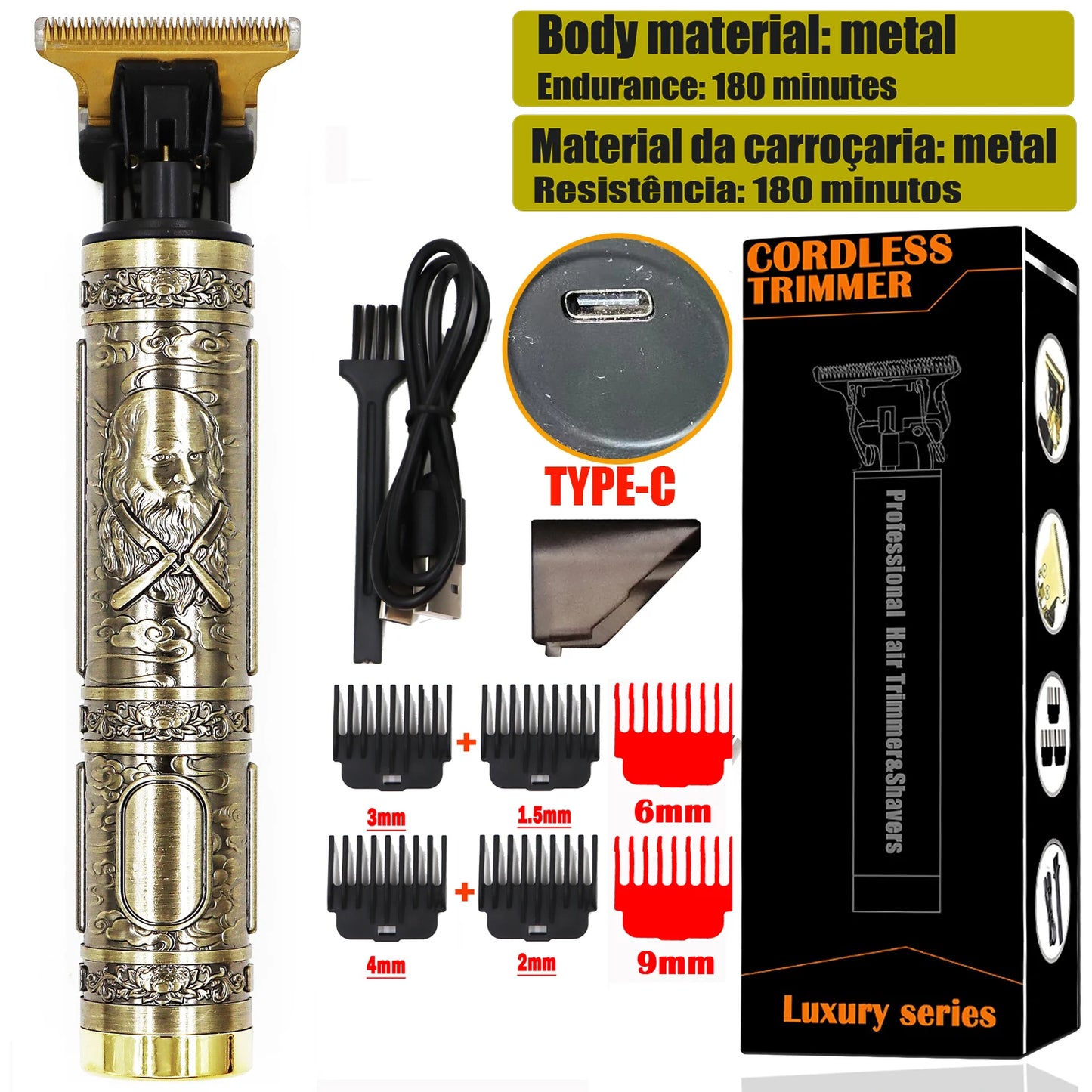 Cordless Hair Clipper for Men - Beard & Head Trimmer