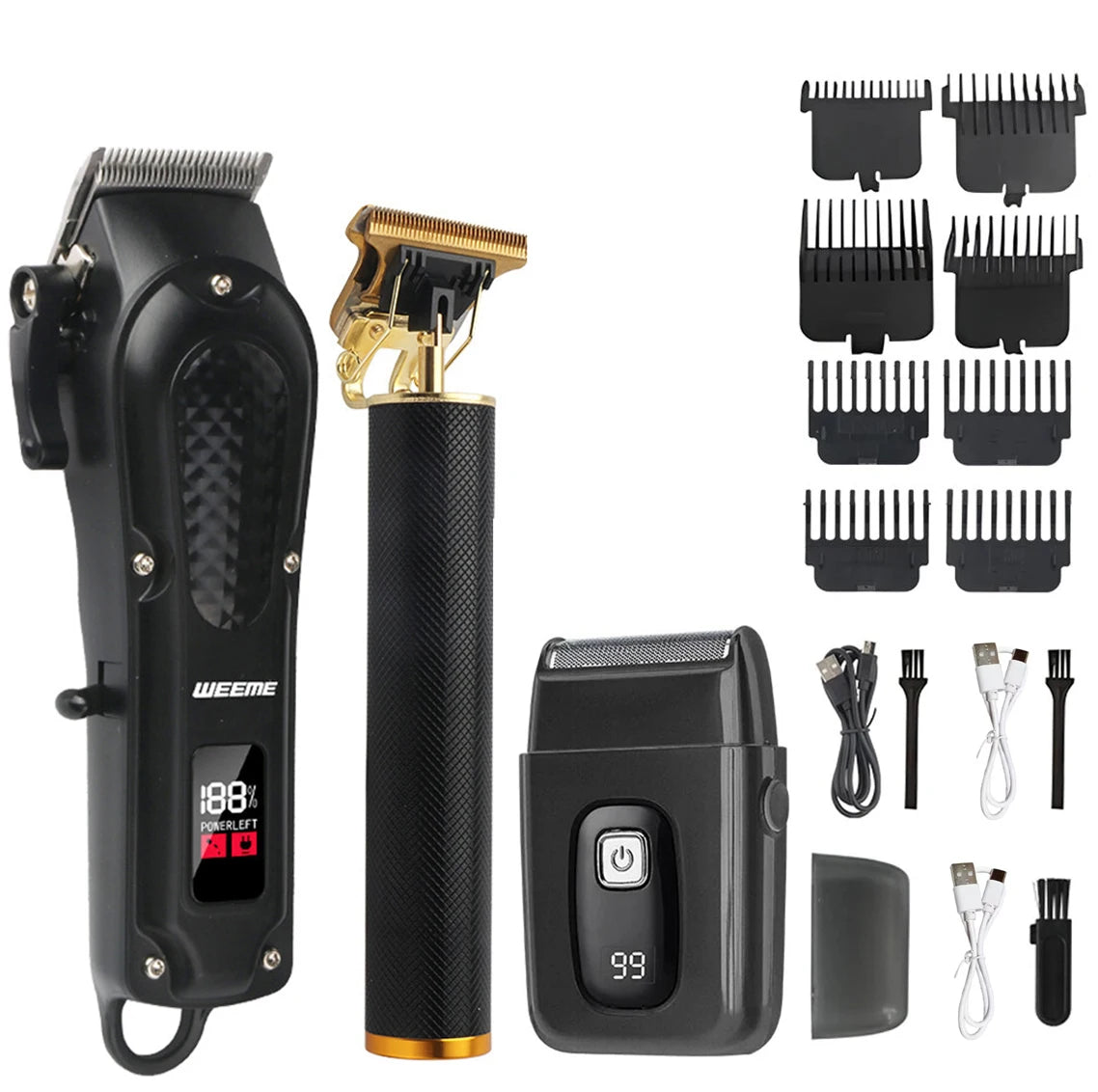 Hair Clipper & Nose Trimmer Kit for Men - Rechargeable