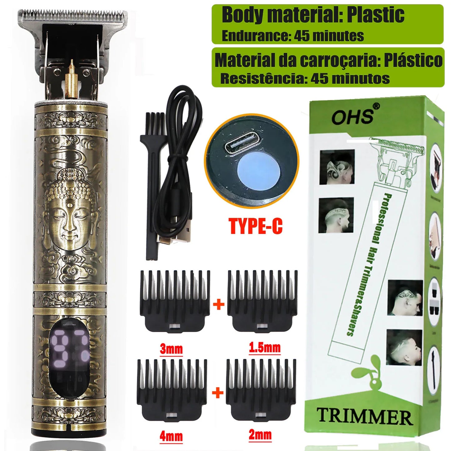 Cordless Hair Clipper for Men - Beard & Head Trimmer