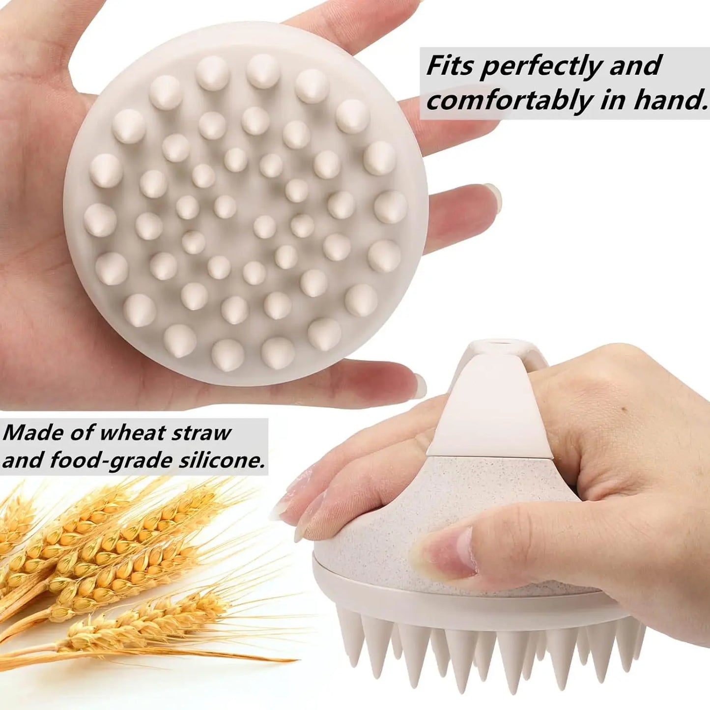 Scalp Massager Shampoo Brush - Silicone Hair Scrubber