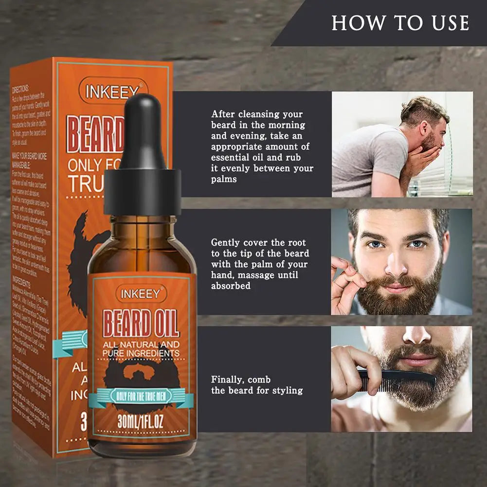 Beard Growth Oil 30ml - Softening & Strengthening Serum