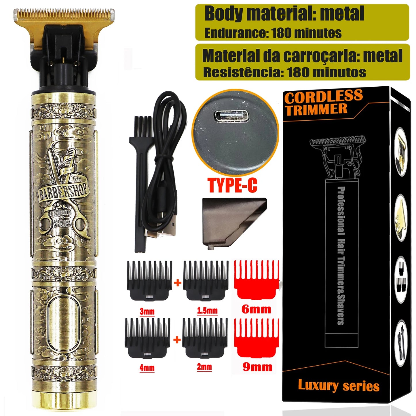 Cordless Hair Clipper for Men - Beard & Head Trimmer