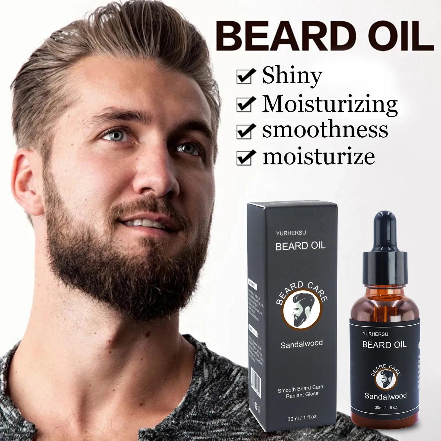 Beard Growth Oil for Men - Softening & Conditioning Serum