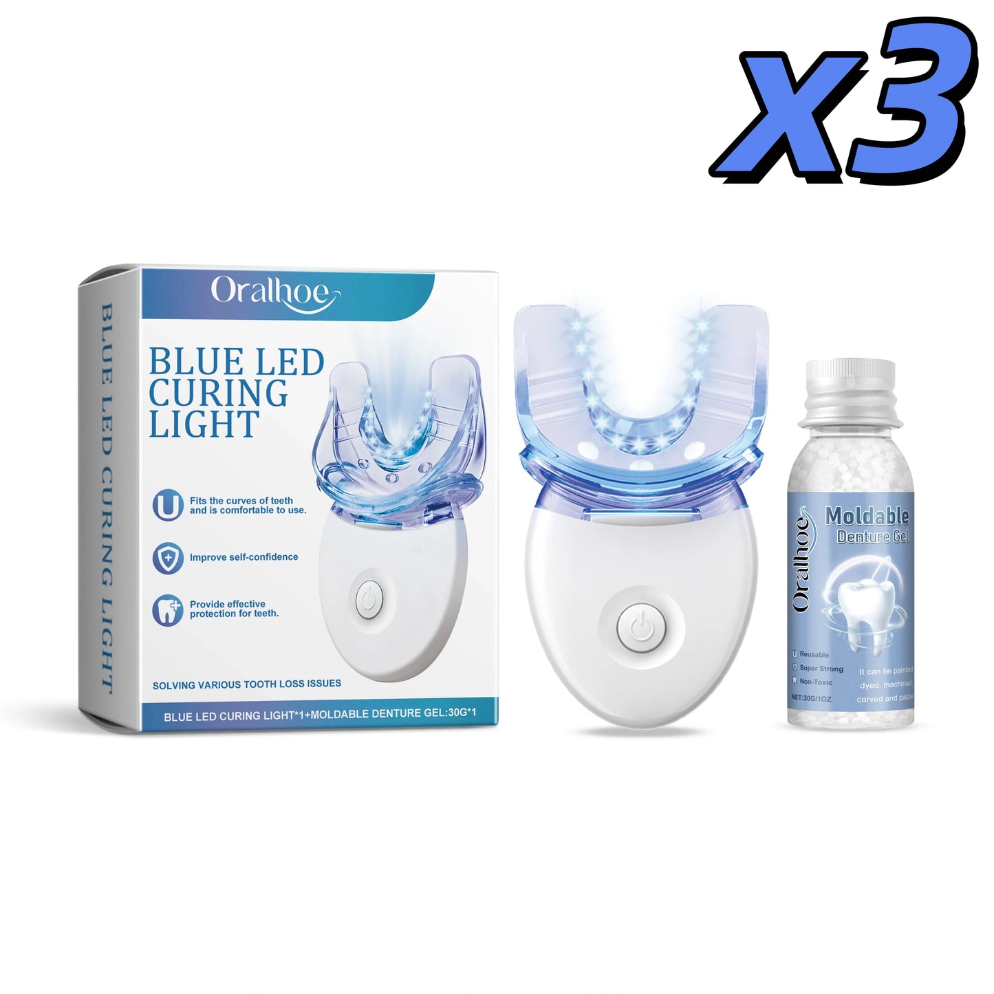 Teeth Whitening Kit - Portable LED Light Treatment