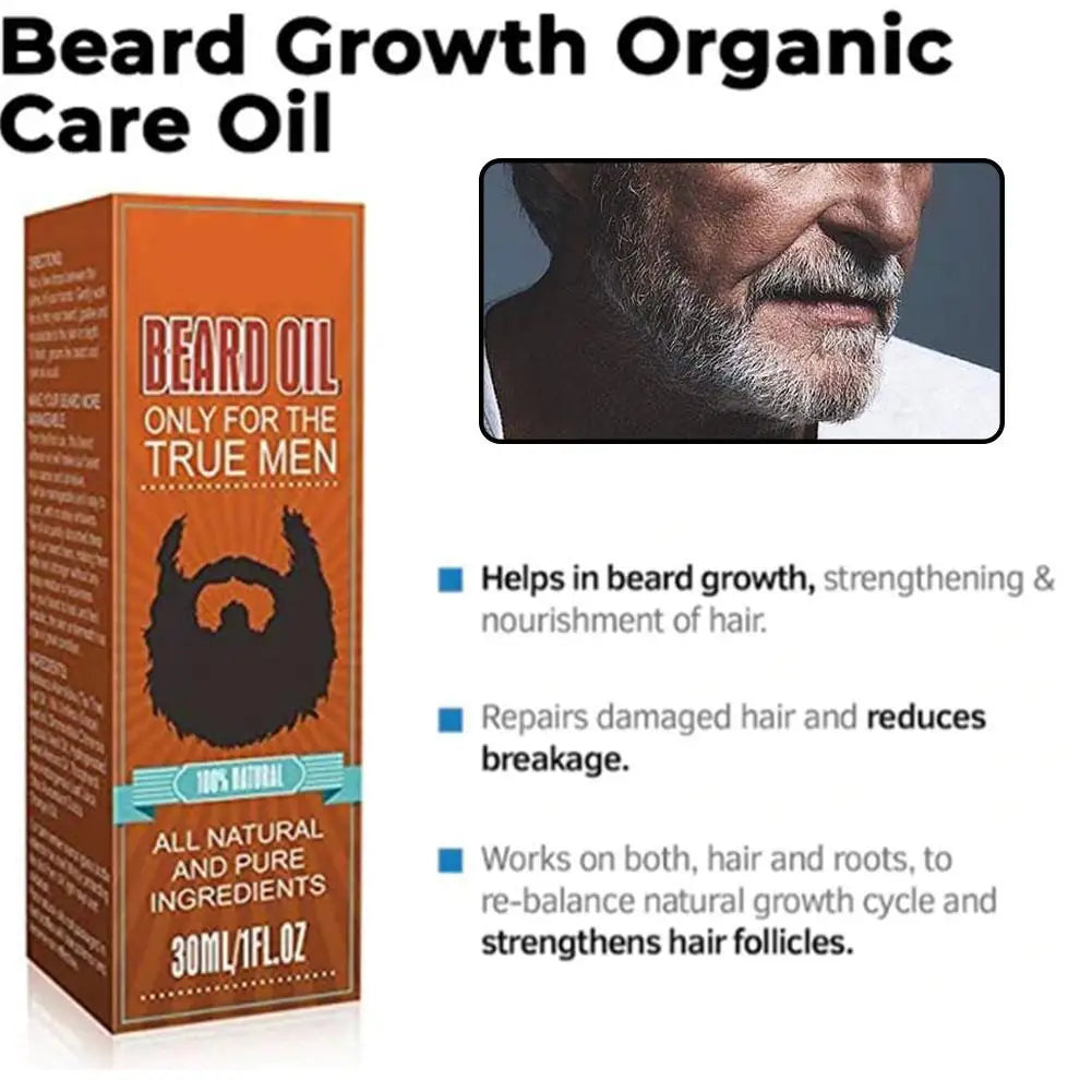 Beard Growth Oil 30ml - Softening & Strengthening Serum