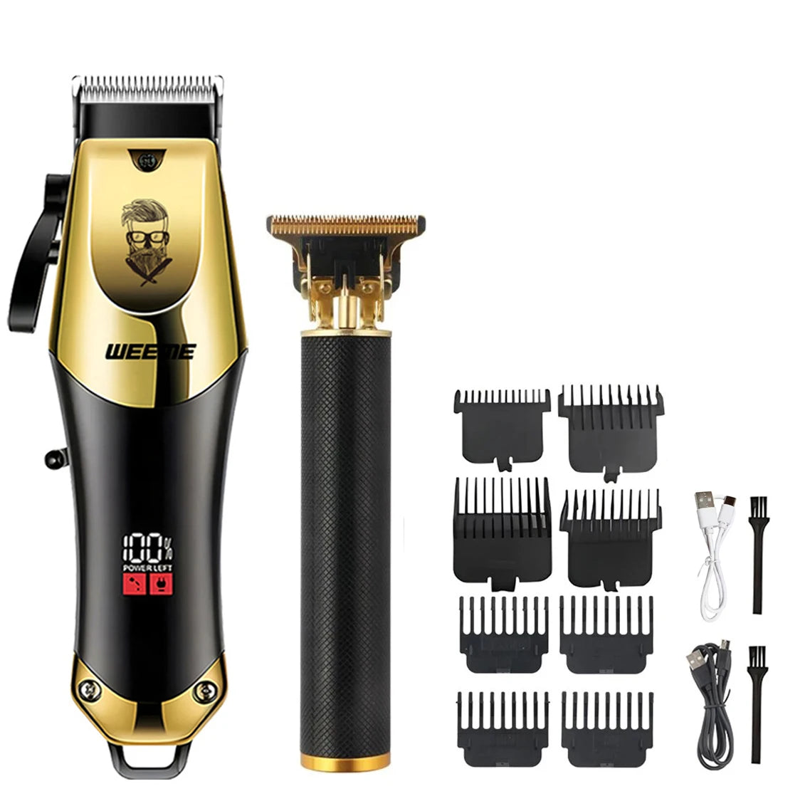 Hair Clipper & Nose Trimmer Kit for Men - Rechargeable