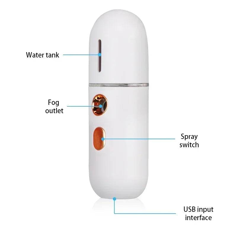 Facial Steamer for Men - Portable Hydrating Mist Device