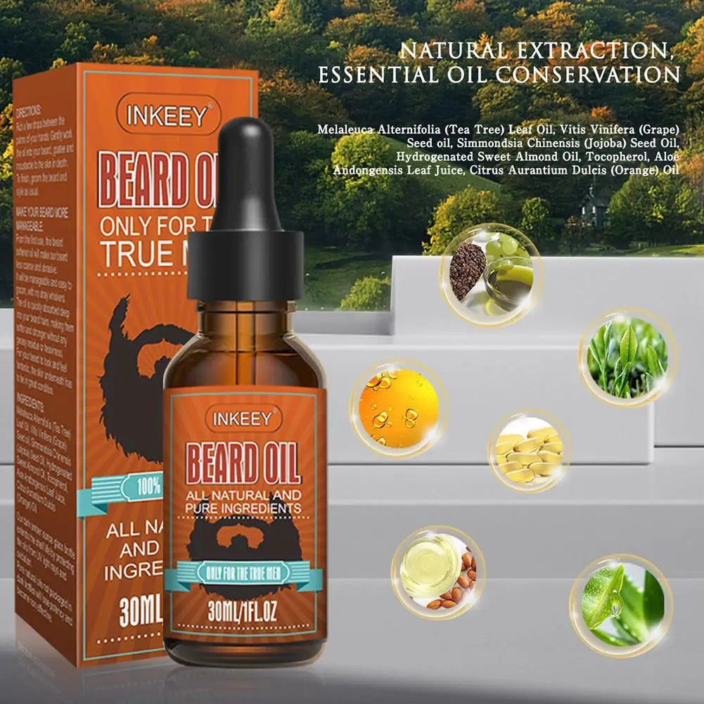 Beard Growth Oil 30ml - Softening & Strengthening Serum