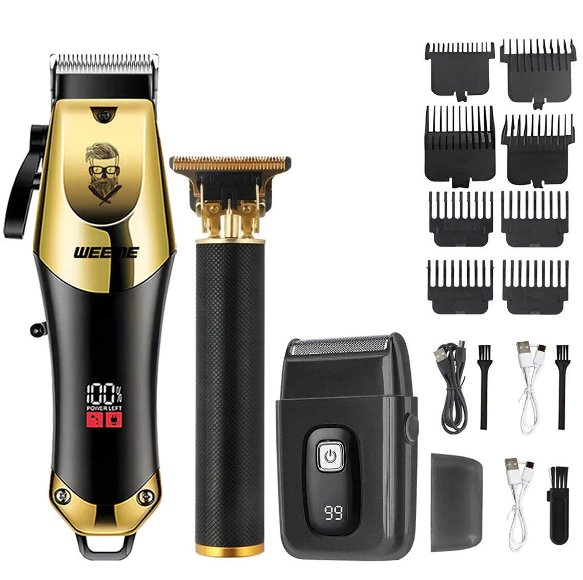 Hair Clipper & Nose Trimmer Kit for Men - Rechargeable
